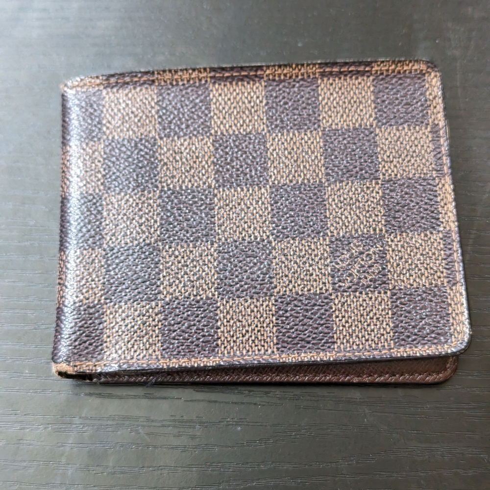 Louis Vuitton Portefeuille Marco Bifold Wallet Damier Ebene Canvas Brown Check - Picture 5 of 12